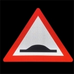 Diamond Grade Reflective Aluminum Hump Ahead Sign - 